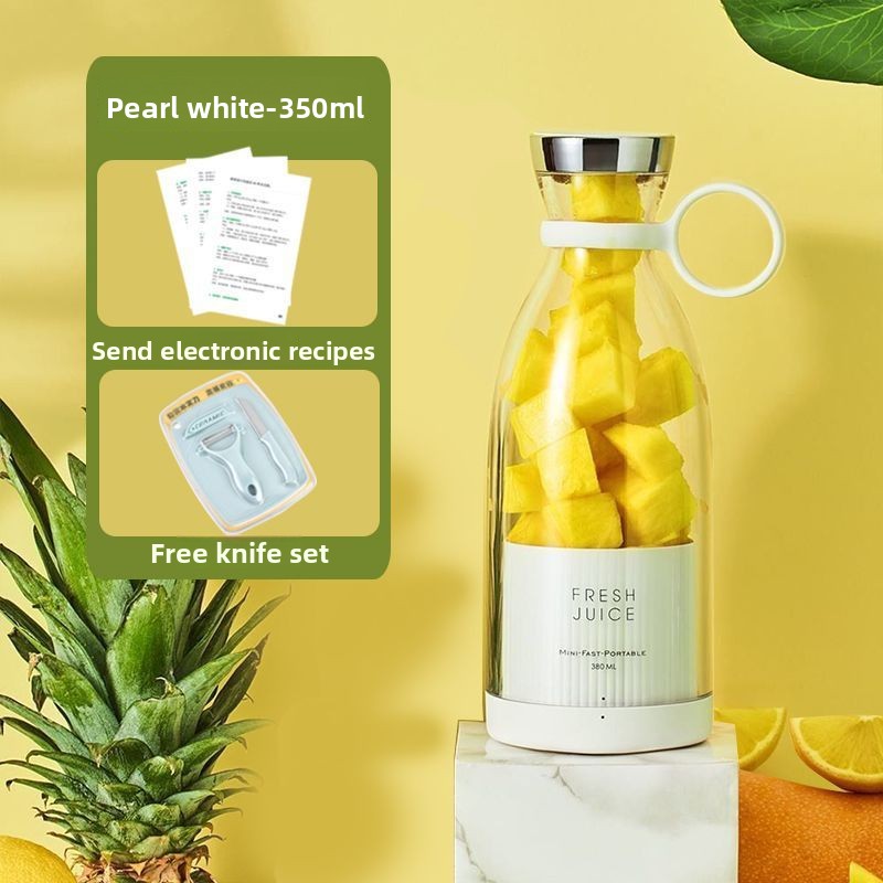 A portable, cordless electric juicer for home use