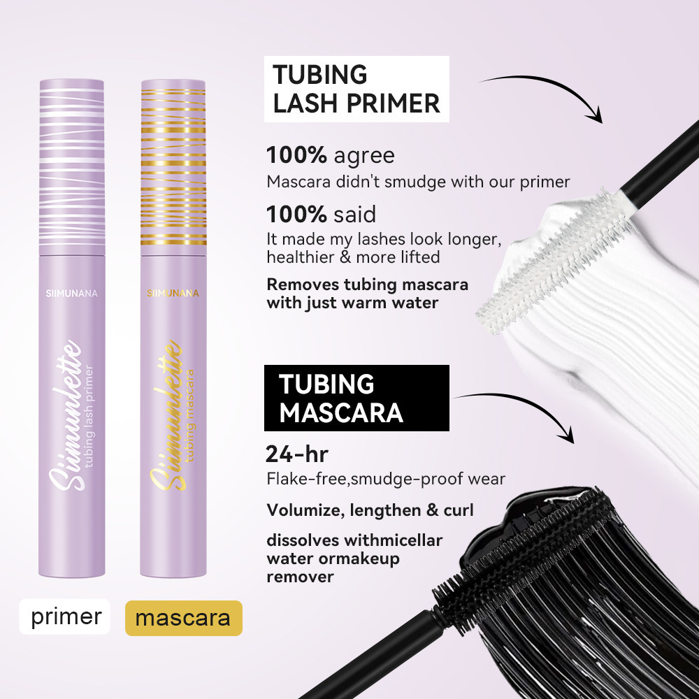 Long Lasting Waterproof Mascara, Sweatproof, No Curling, Non Smudge