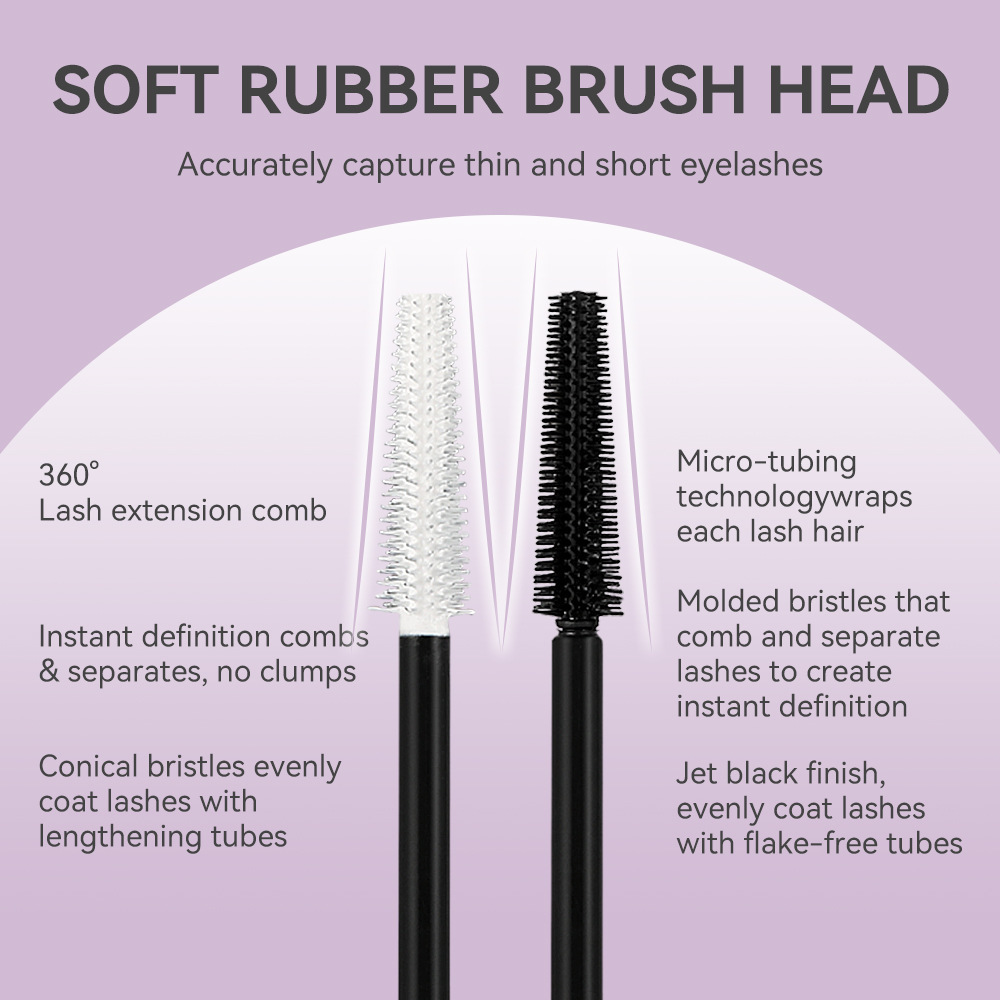 Long Lasting Waterproof Mascara, Sweatproof, No Curling, Non Smudge