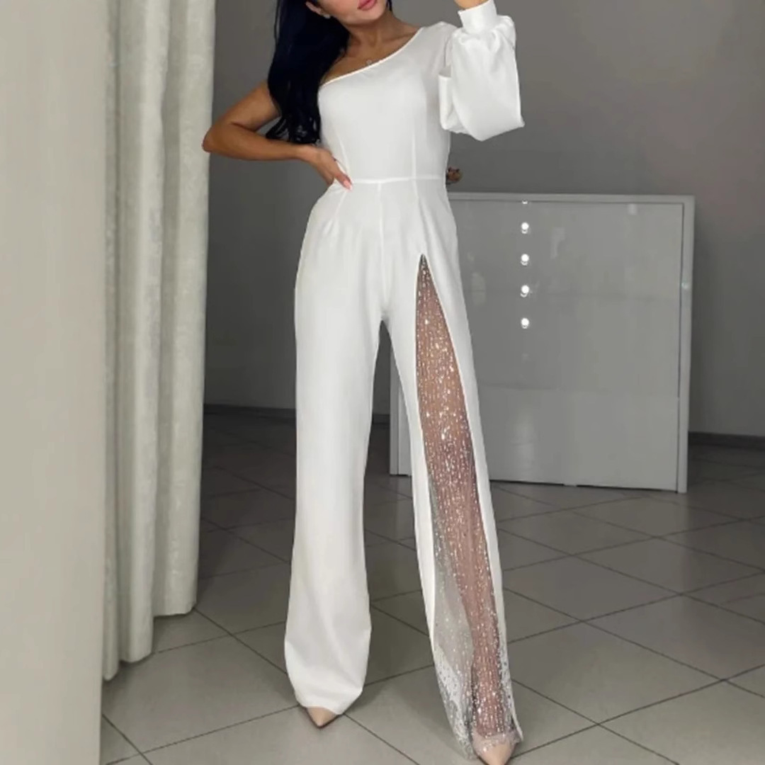 Sexy high-slit women's jumpsuit