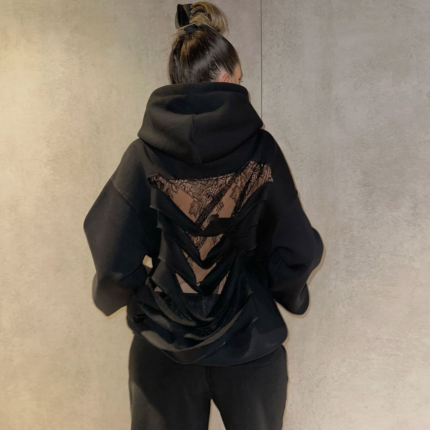 Hollow Out Sexy Hooded Sweatshirt