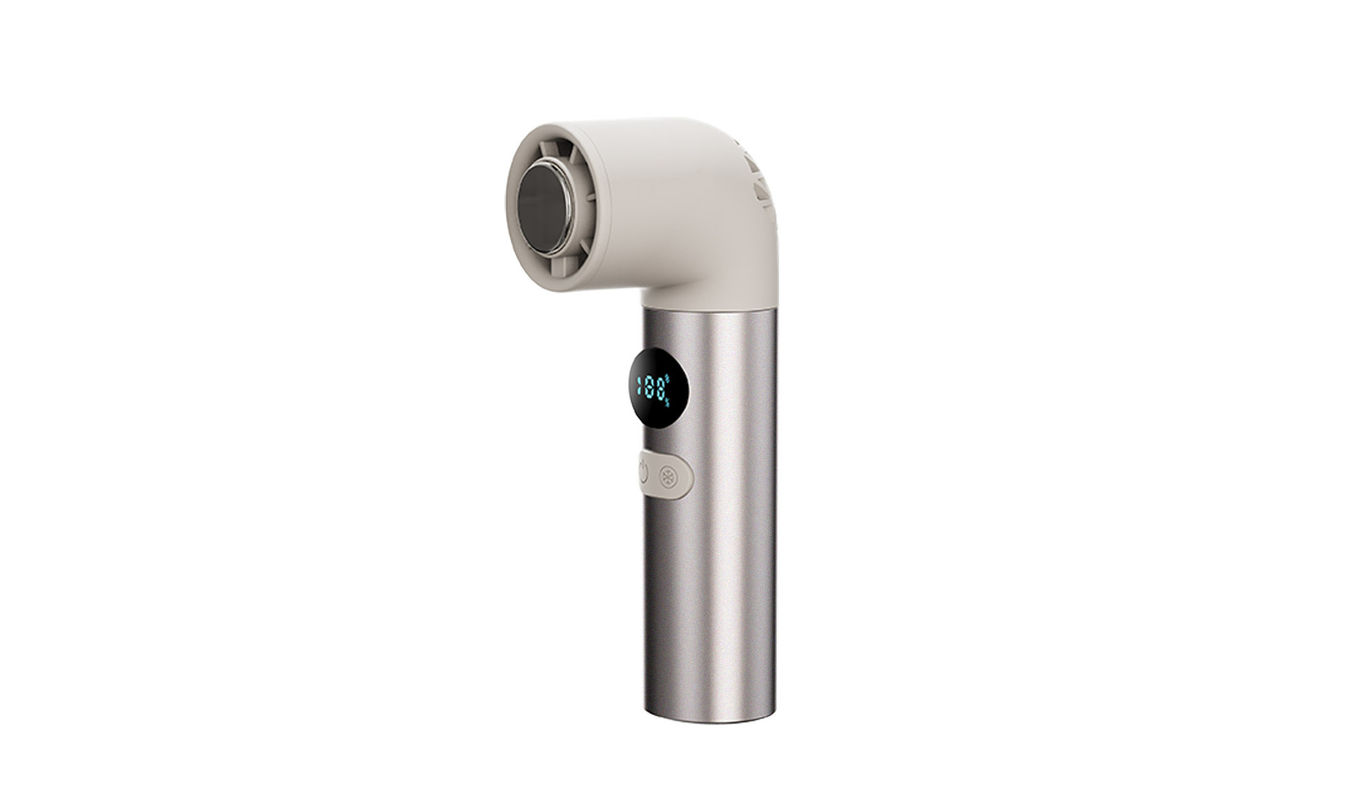 New cross-border outdoor superconducting refrigeration curved tube handheld fan, portable USB digital display ultra-high-speed fan