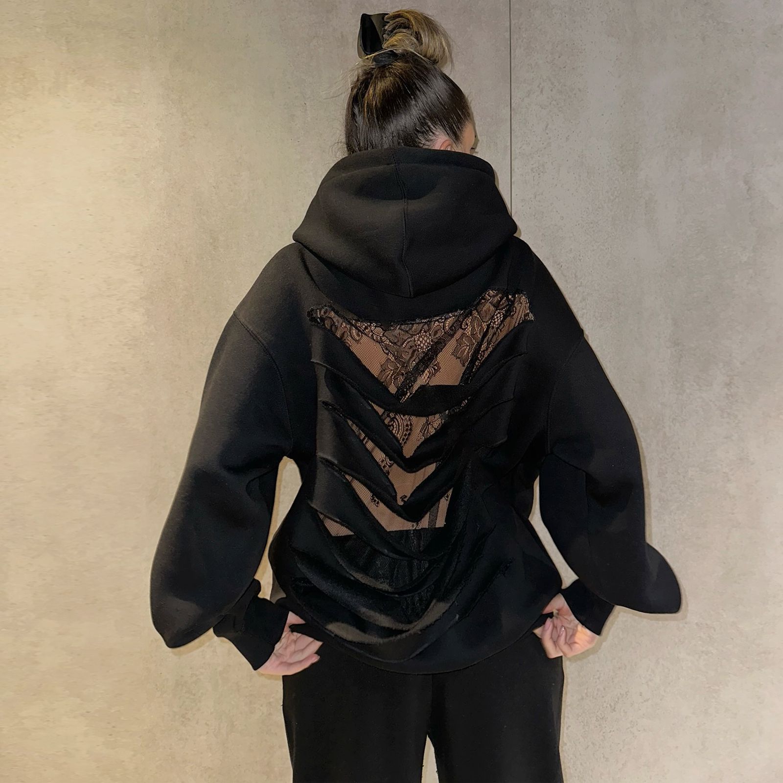 Hollow Out Sexy Hooded Sweatshirt