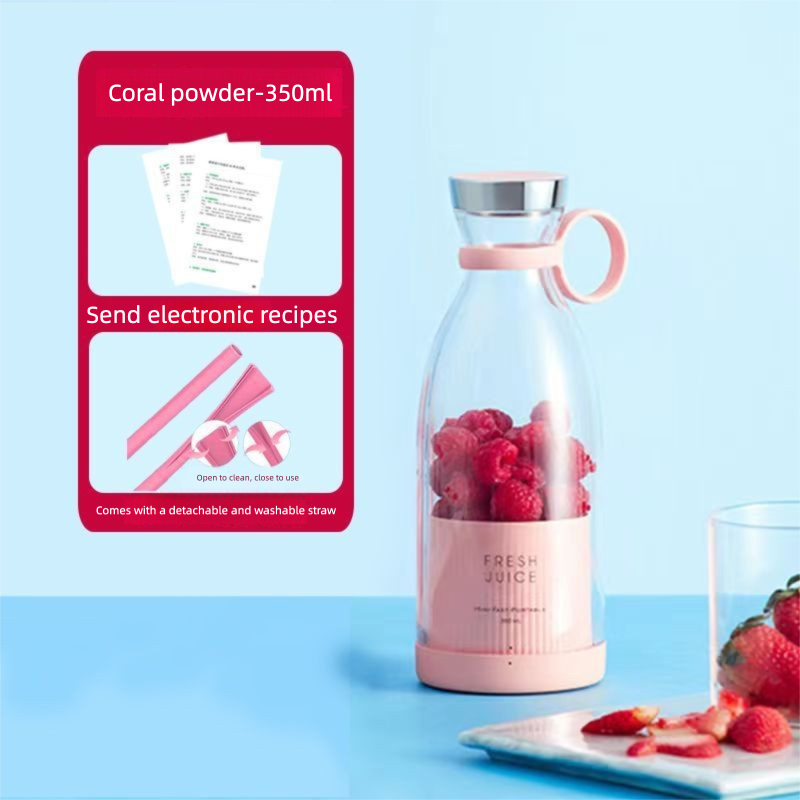 A portable, cordless electric juicer for home use