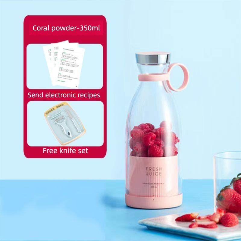 A portable, cordless electric juicer for home use