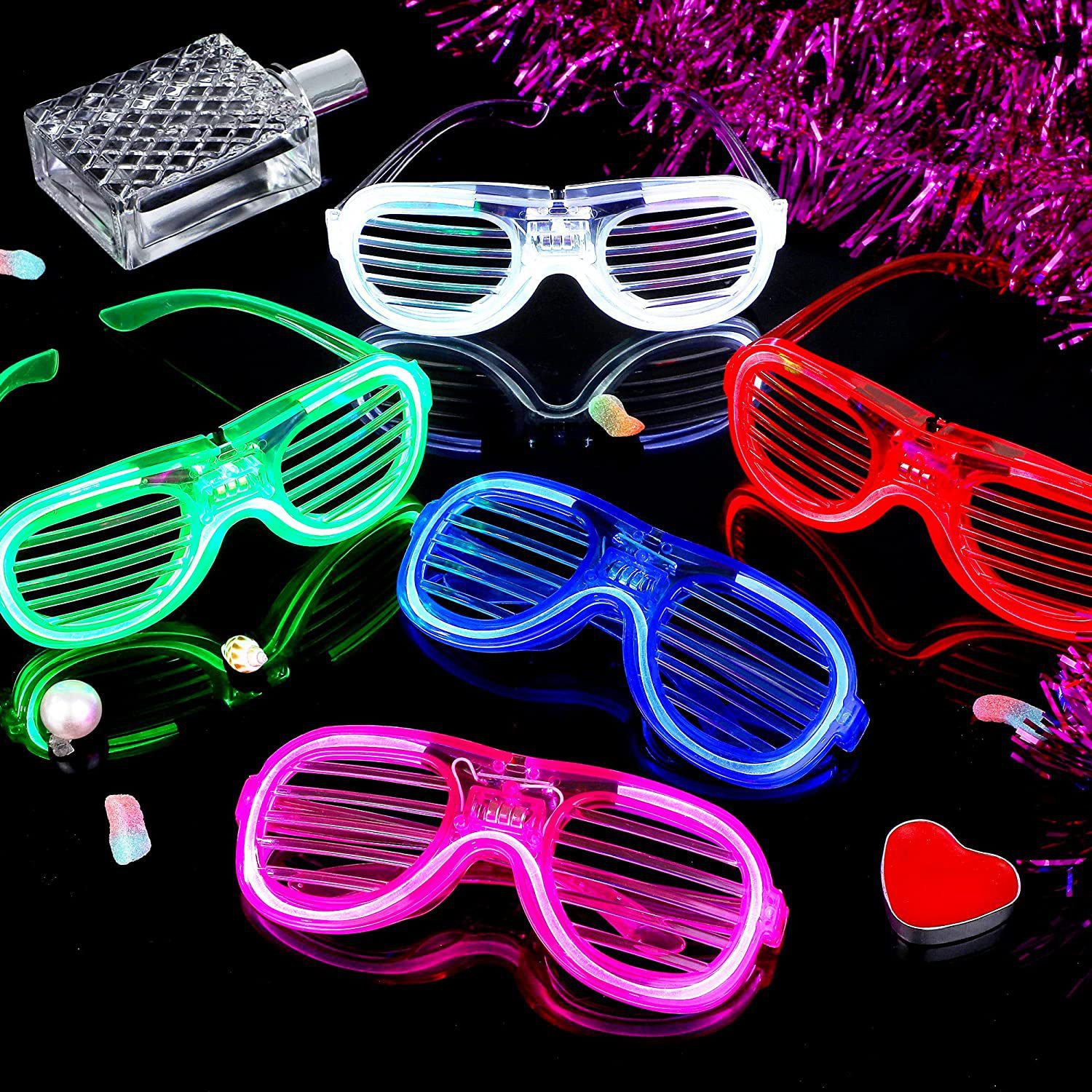 Blinds Light-Up Glasses LED Cold Light Creative Glasses Bar Party Atmosphere Props Children's Toys