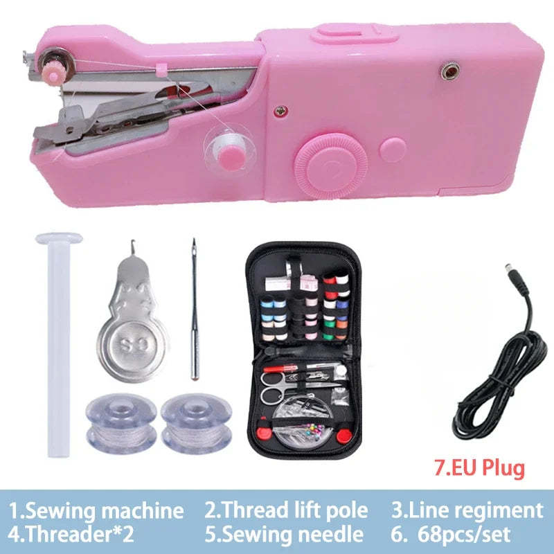 Portable handheld electric sewing machine