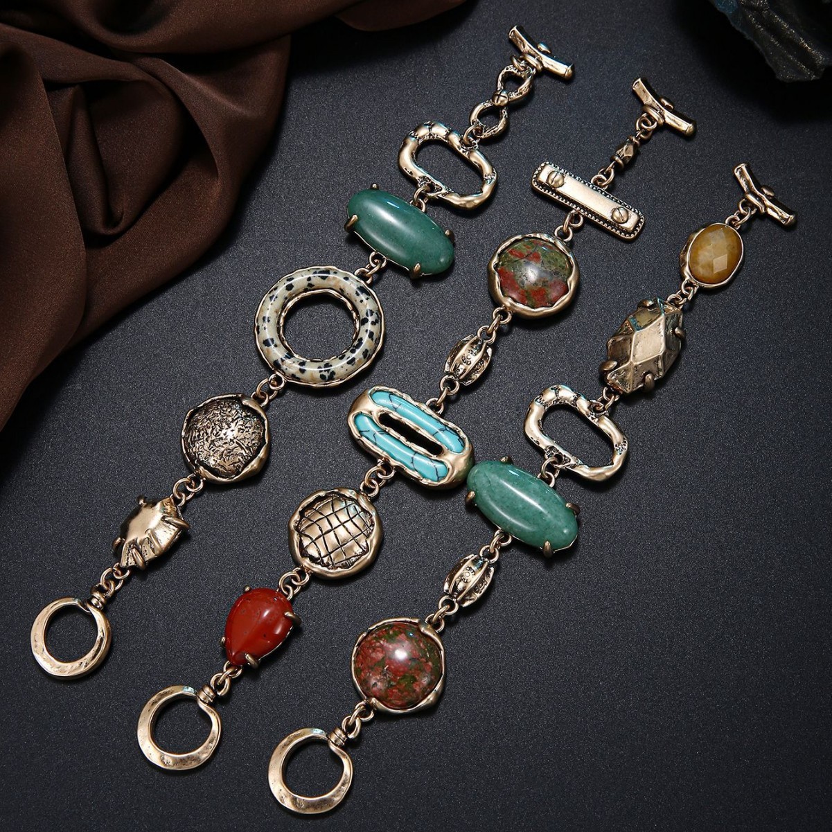 GeoGild Vintage Gem Cuff 