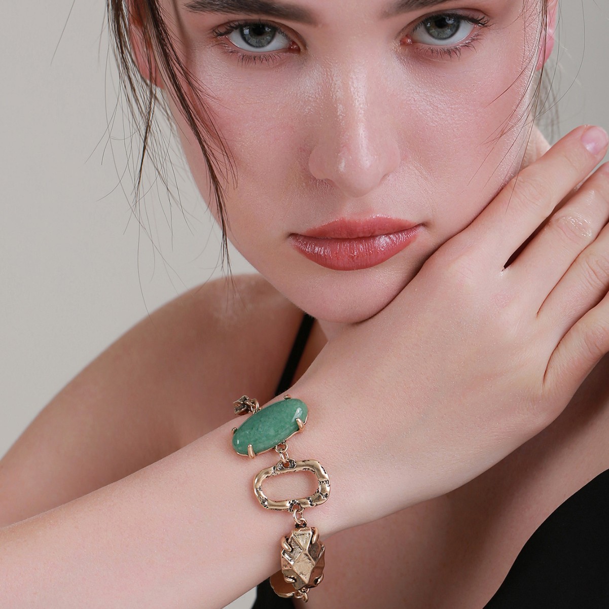 GeoGild Vintage Gem Cuff 