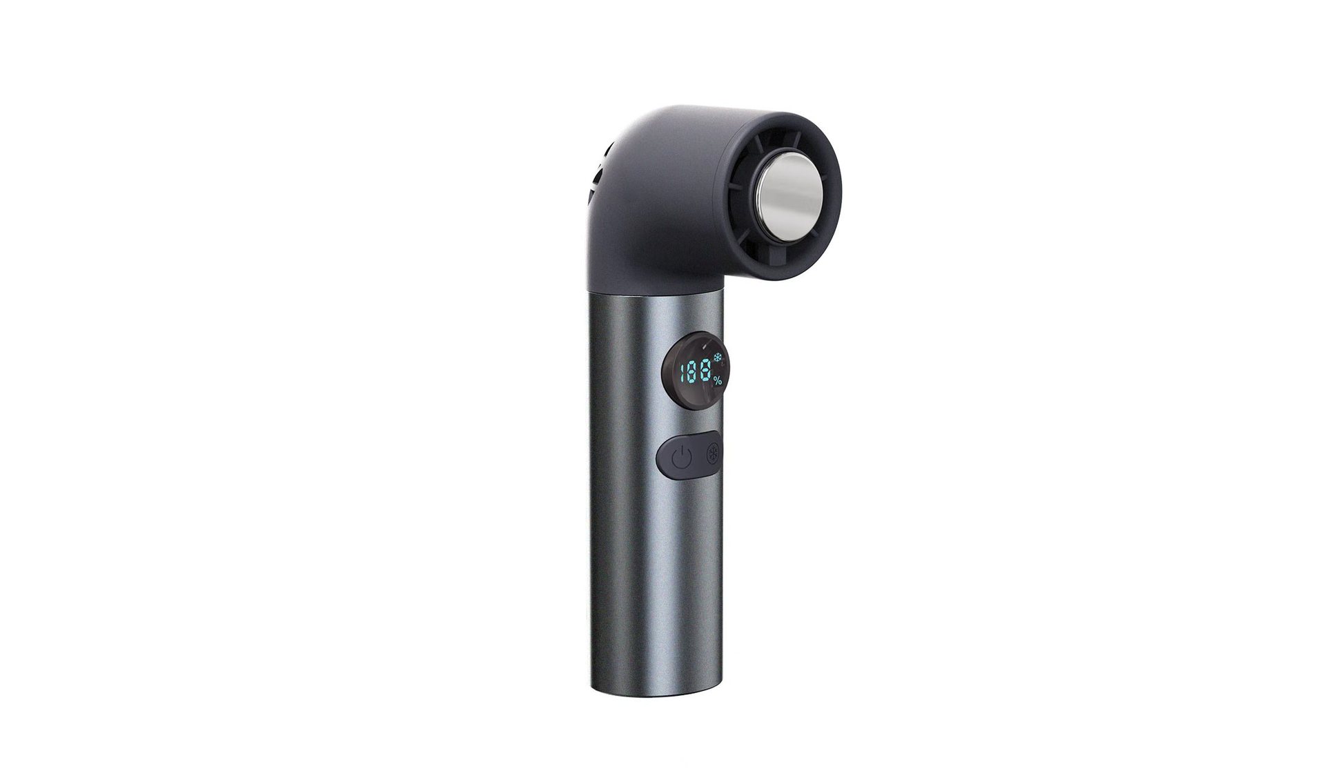New cross-border outdoor superconducting refrigeration curved tube handheld fan, portable USB digital display ultra-high-speed fan