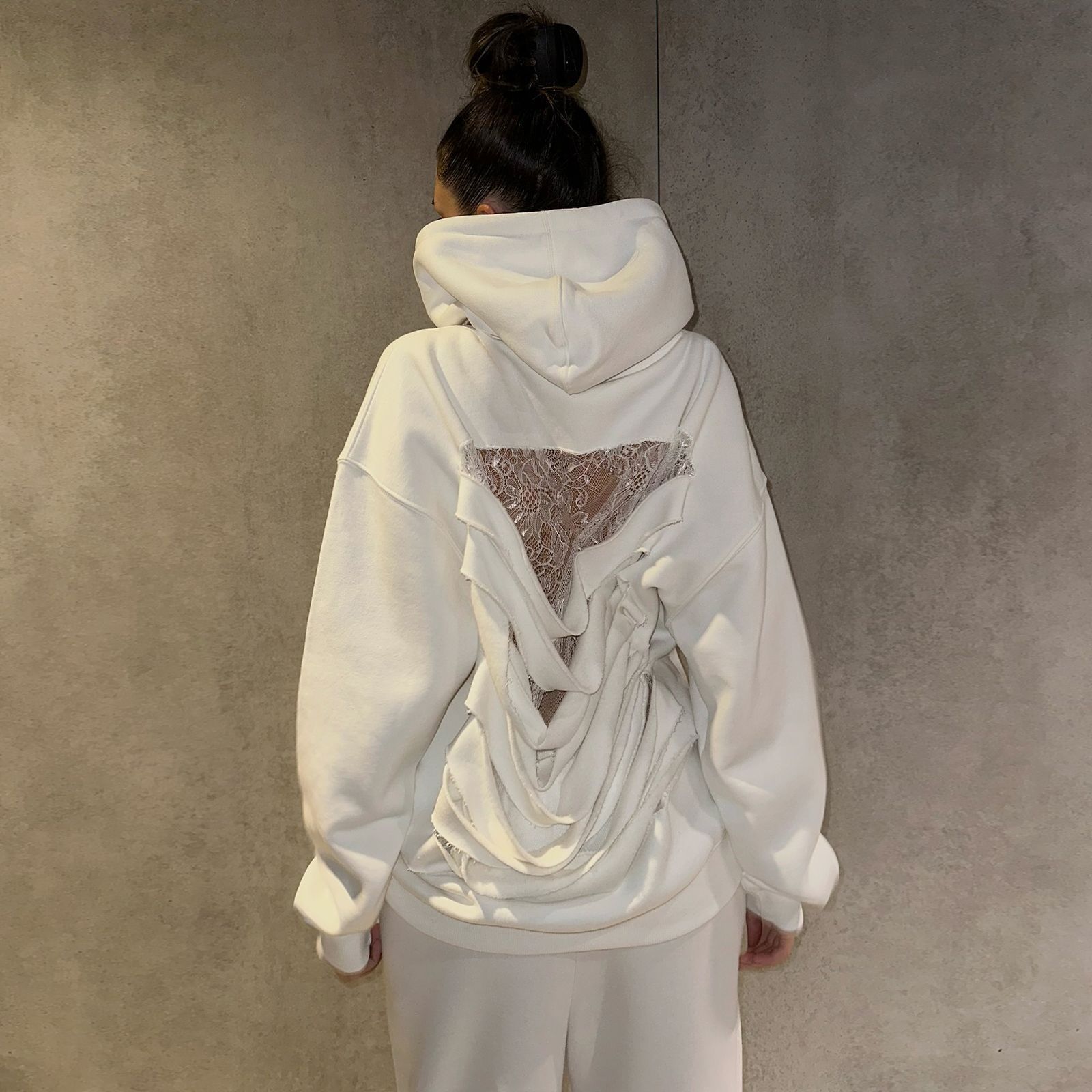 Hollow Out Sexy Hooded Sweatshirt