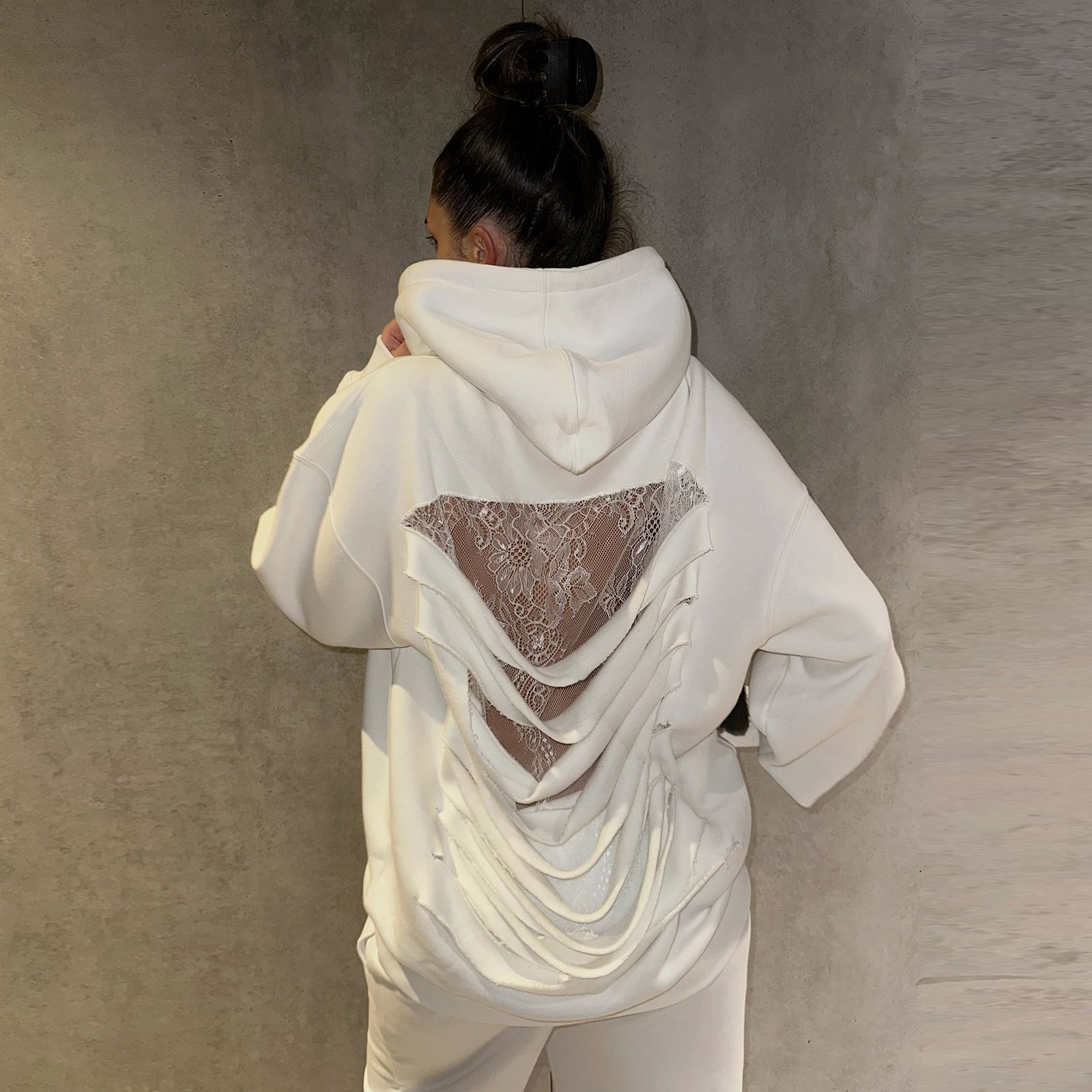 Hollow Out Sexy Hooded Sweatshirt