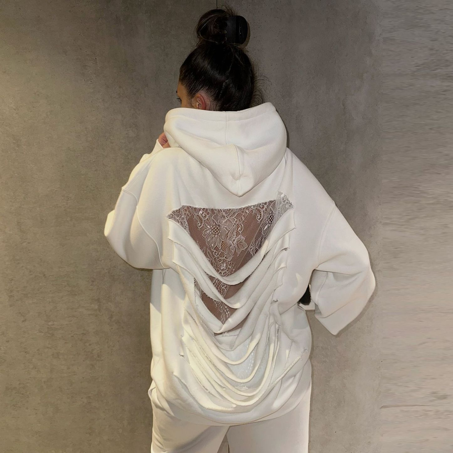 Hollow Out Sexy Hooded Sweatshirt