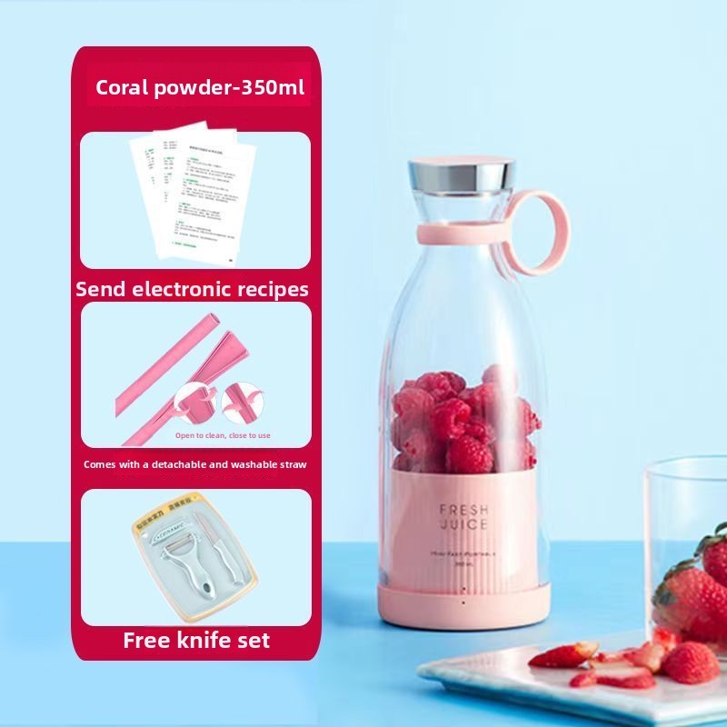 A portable, cordless electric juicer for home use