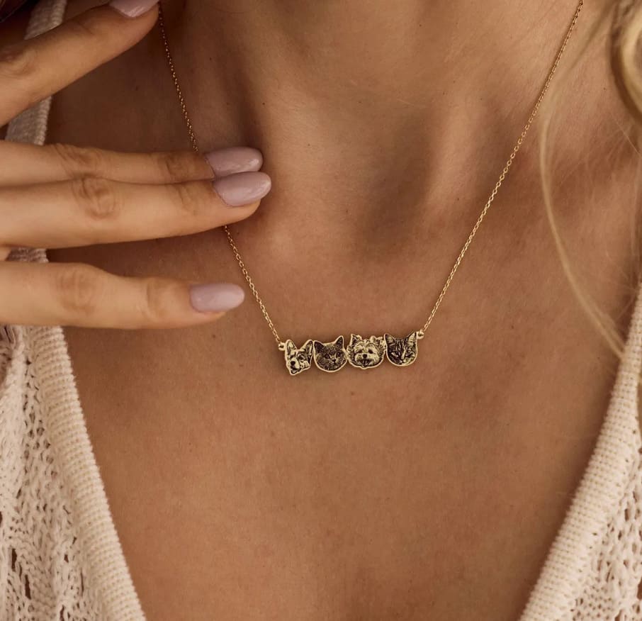 Customized 925 sterling silver pendant with pet head