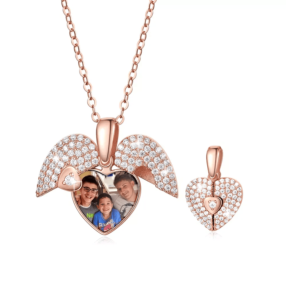 Custom Heart Locket Necklace With Photo