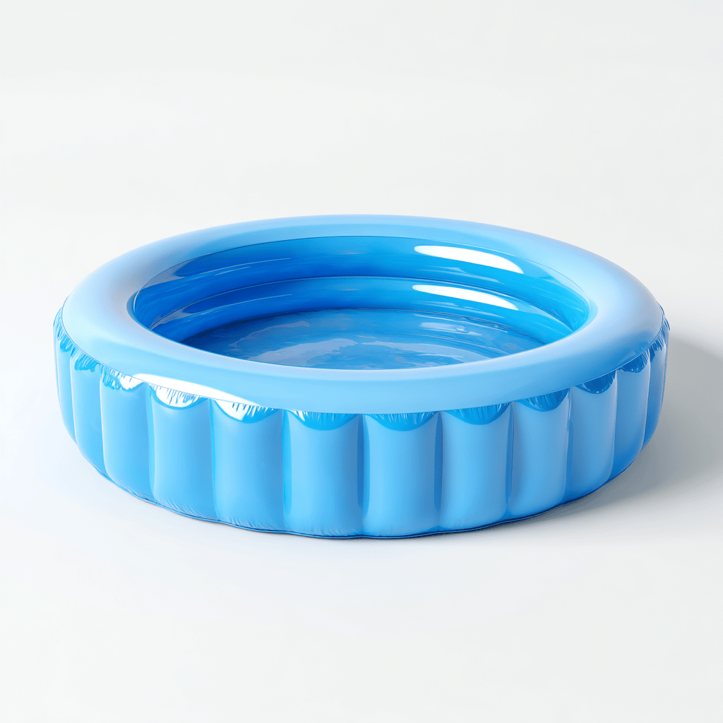 Piscine gonflable ronde - PVC - bleu - usage extérieur-Homelyosa