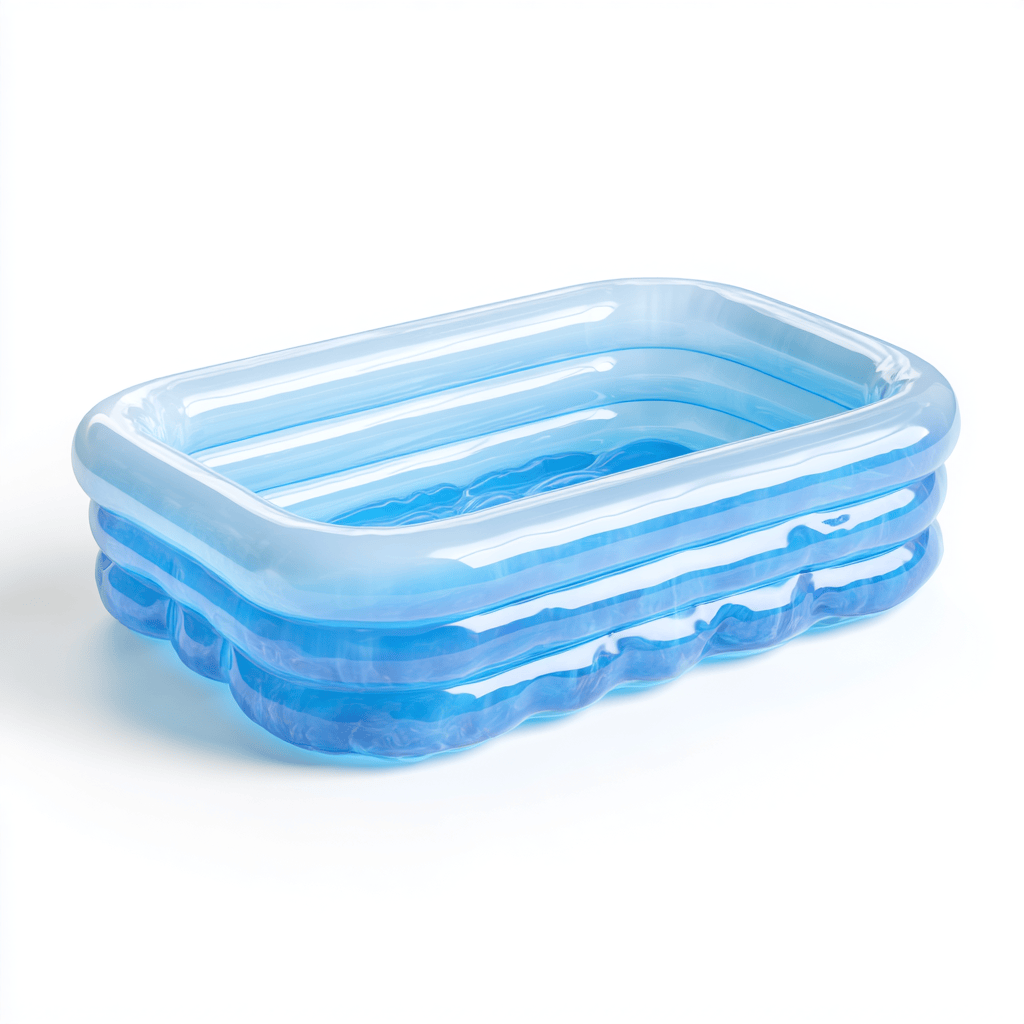 Piscine gonflable rectangulaire - PVC - bleu dégradé - usage extérieur-Homelyosa