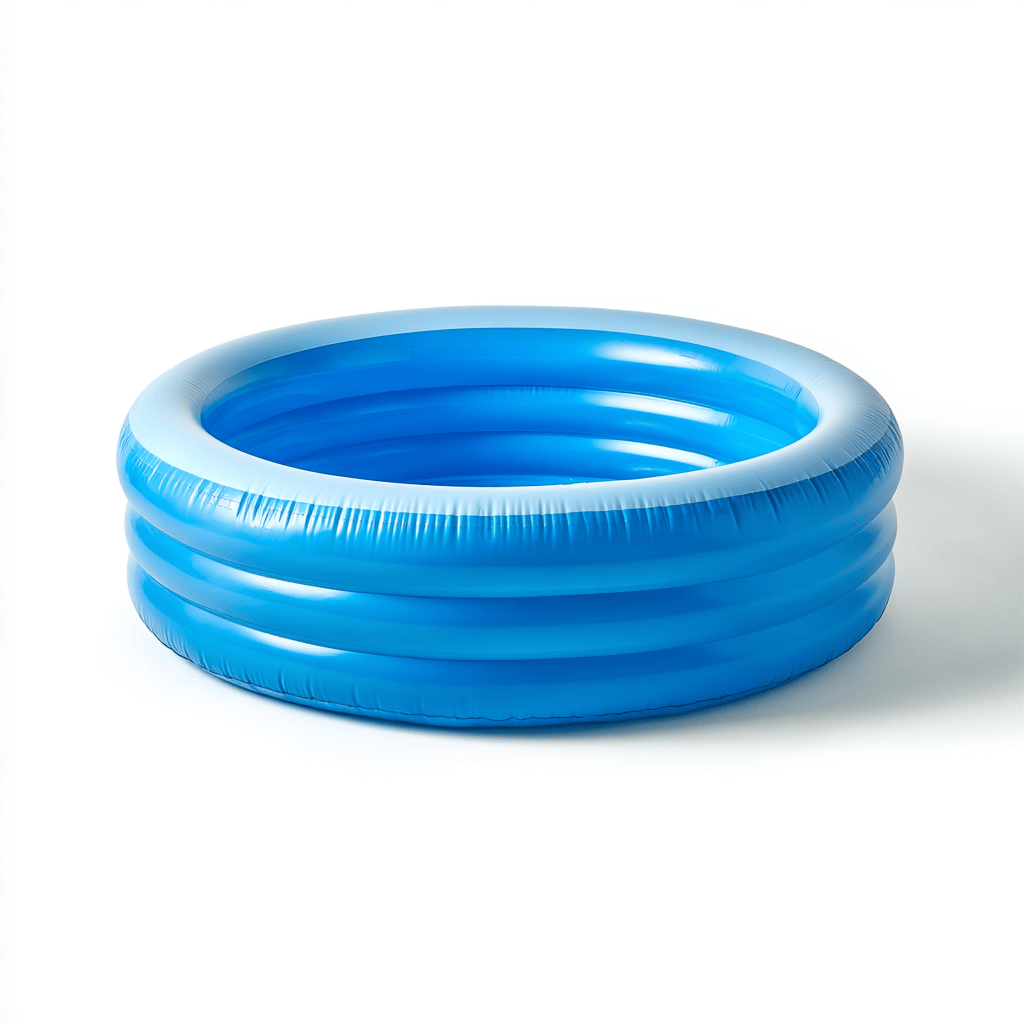 Piscine gonflable ronde - PVC - bleu - usage extérieur-Homelyosa