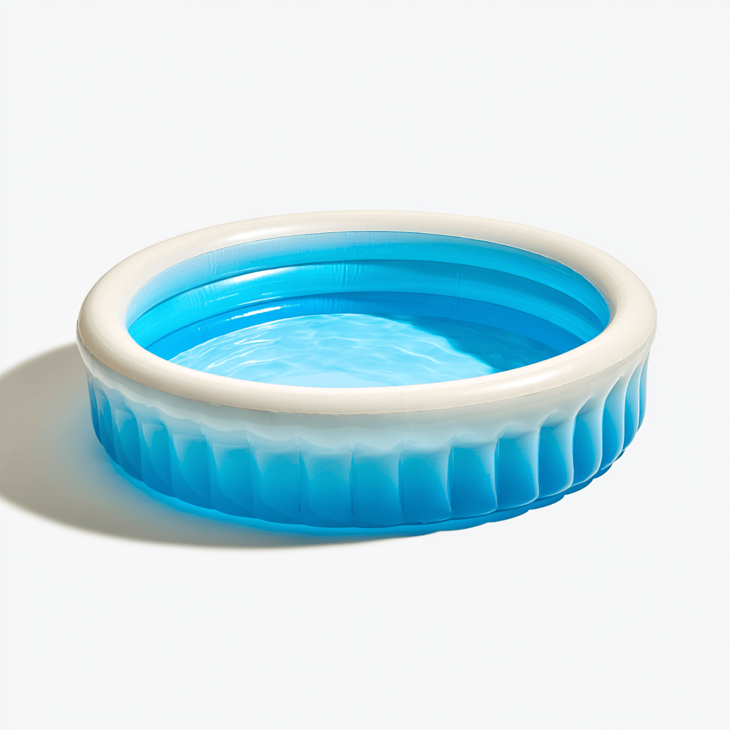 Piscine gonflable ronde - PVC - blanc/bleu - usage extérieur-Homelyosa