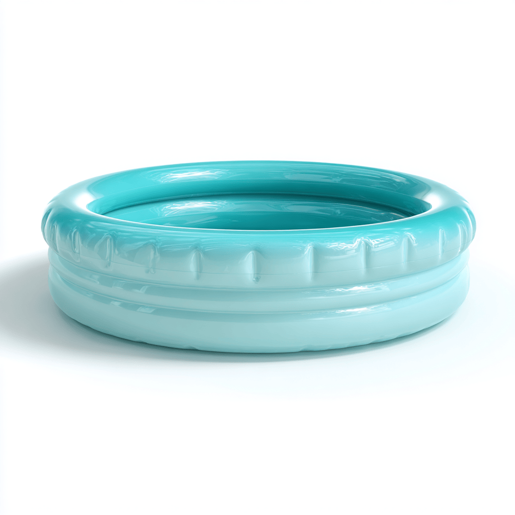 Piscine gonflable ronde - PVC - verte - usage extérieur-Homelyosa