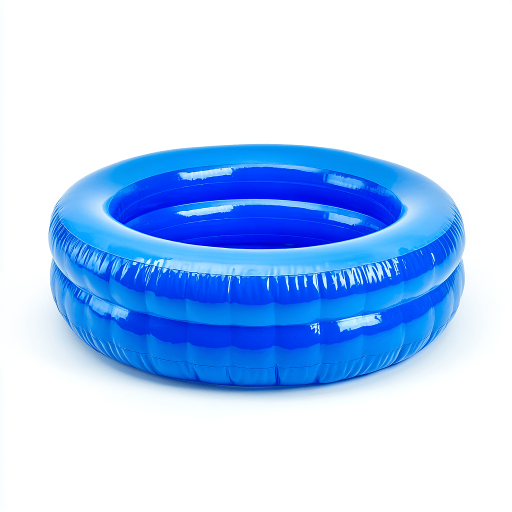 Piscine gonflable ronde - PVC - bleu - usage extérieur-Homelyosa