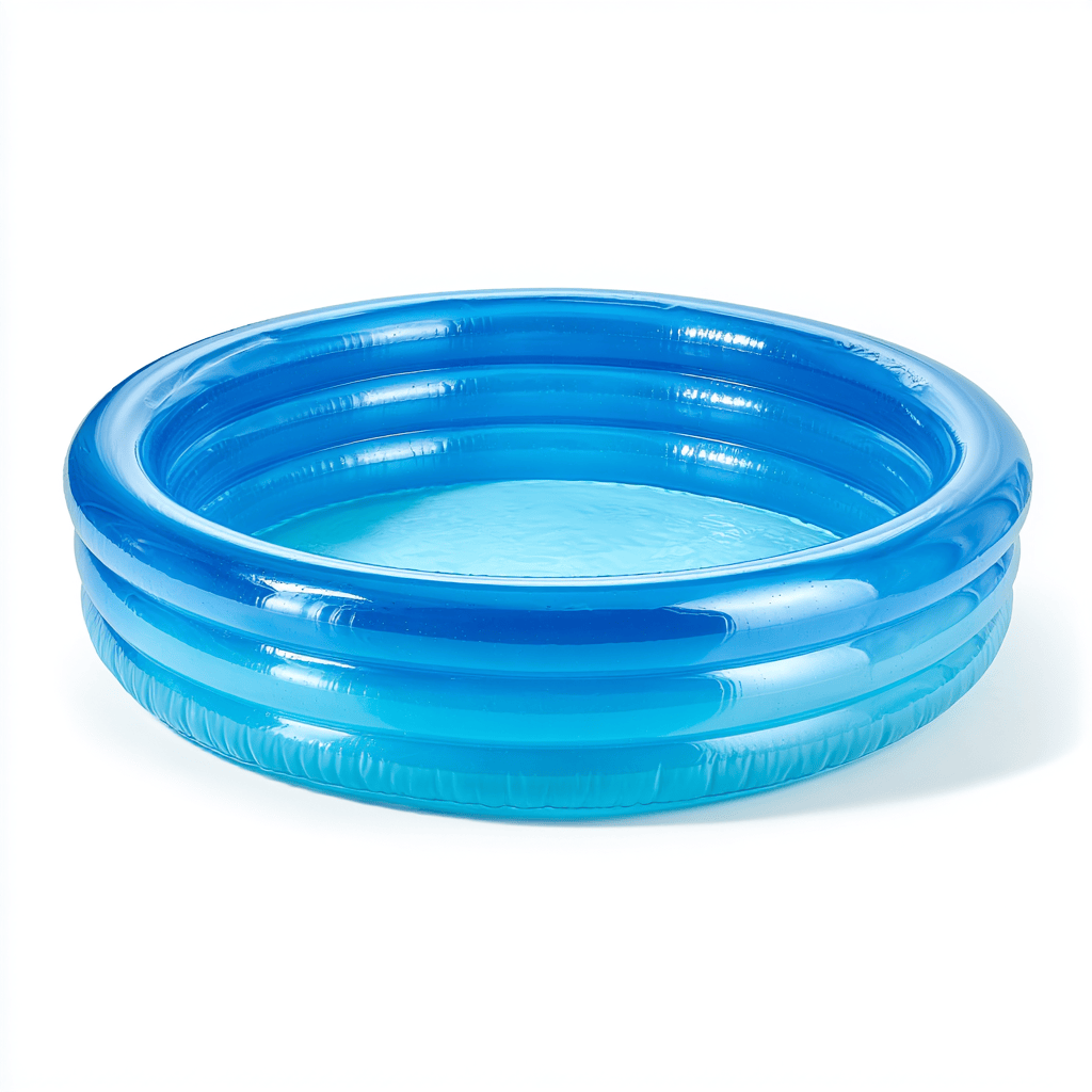 Piscine gonflable ronde - PVC - bleu - usage extérieur-Homelyosa