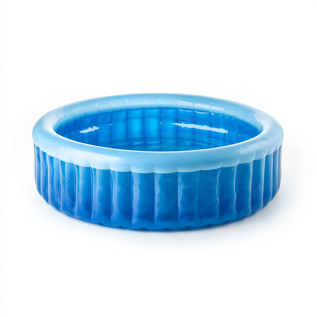 Piscine gonflable ronde - PVC - bleu - usage extérieur-Homelyosa