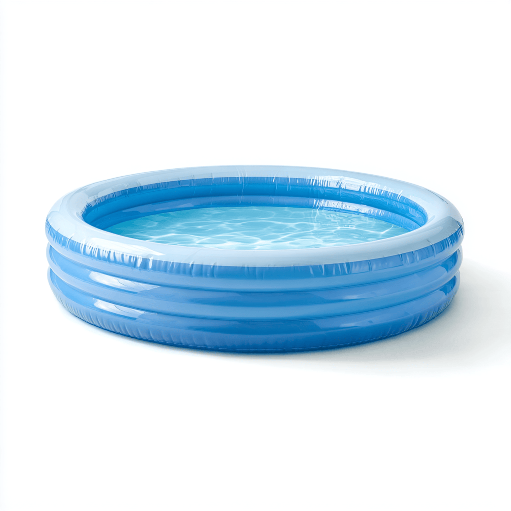 Piscine gonflable ronde - PVC - bleu - usage extérieur-Homelyosa