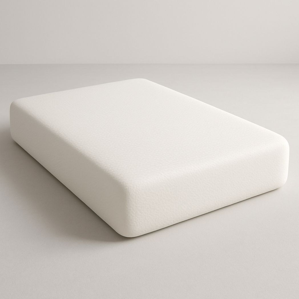 Matelas rectangulaire en mousse à mémoire de forme blanc 200x140x20 cm-Vasolia