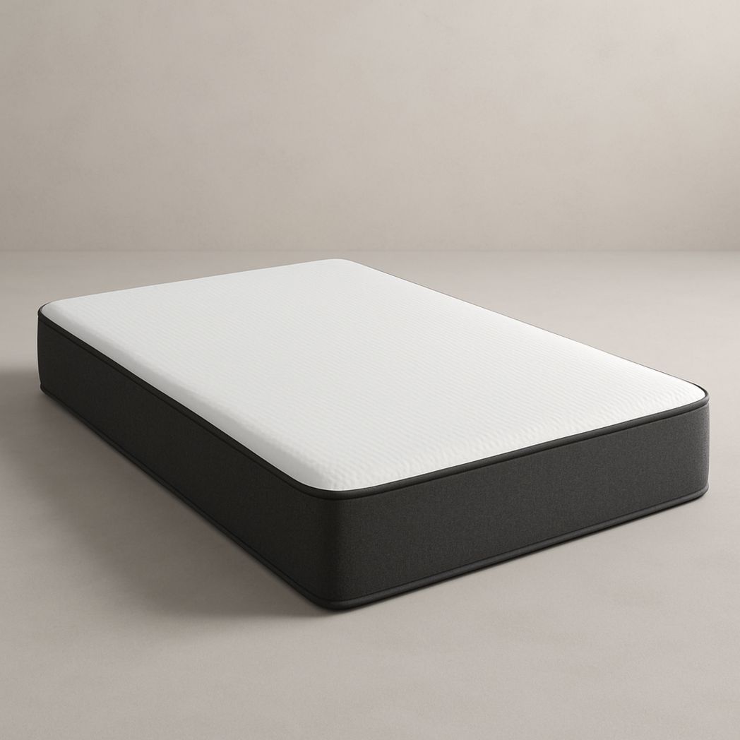 Matelas Double Mémoire de Forme Polyuréthane 200x140x20 cm Blanc/Gris-Vasolia