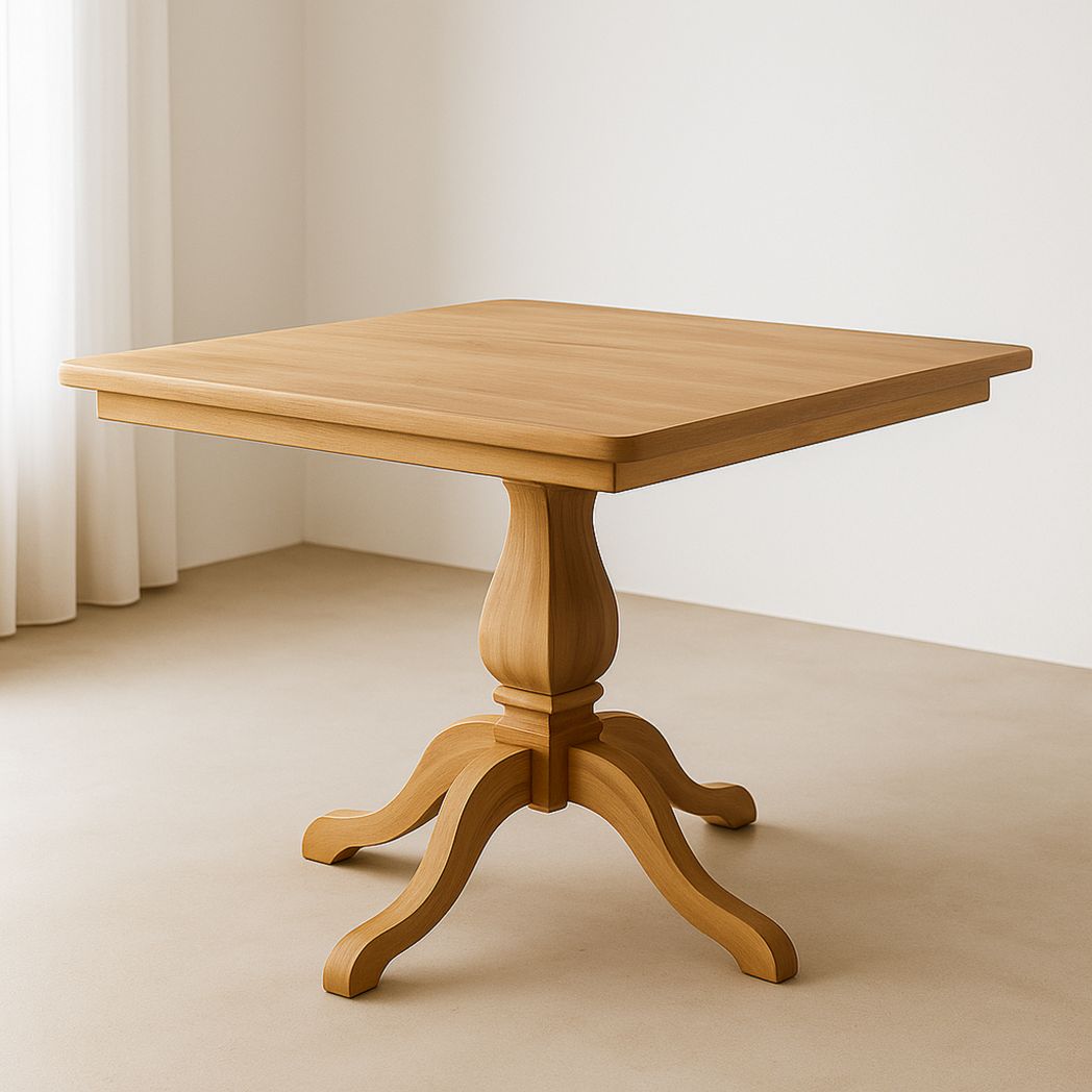 Table Carrée en Bois Massif 80x80 cm-Vasolia