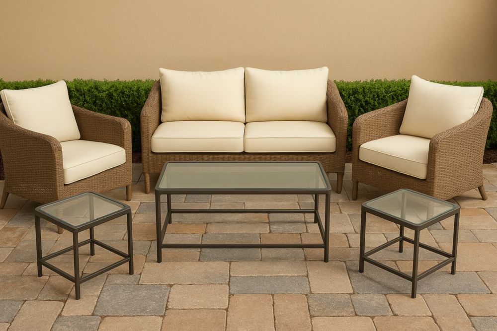 Gasadar Funda Rectangular Para Muebles Seccionales De Patio Al Aire Libre, Impermeable Para Mesas De Comedor De Uso General, Sillas Y Sofás, 600D Resistente, 110 Pulgadas De Largo X 84 Pulgadas