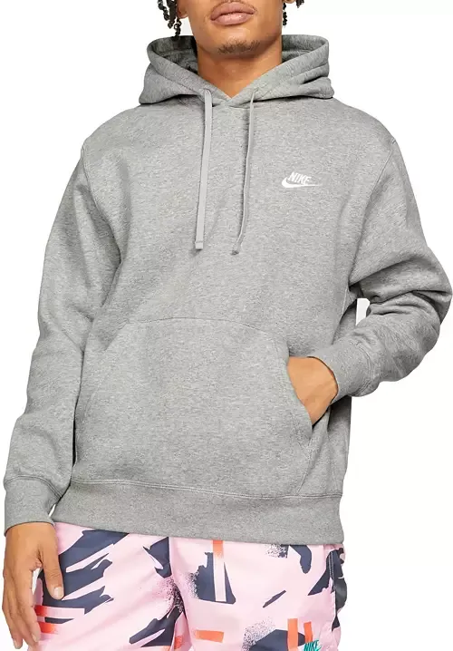 Nike Men's Dk Grey Sportswear Club Fleece Hoodie