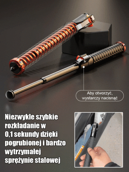 Samozwijający się kij obronny Kijki trekkingowe⚠ Niezależnie od płci, każdy powinien mieć w samochodzie lub torbie w pełni automatyczną teleskopową laskę.