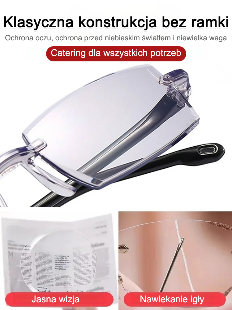 Zaawansowane okulary do czytania z automatycznym zoomem