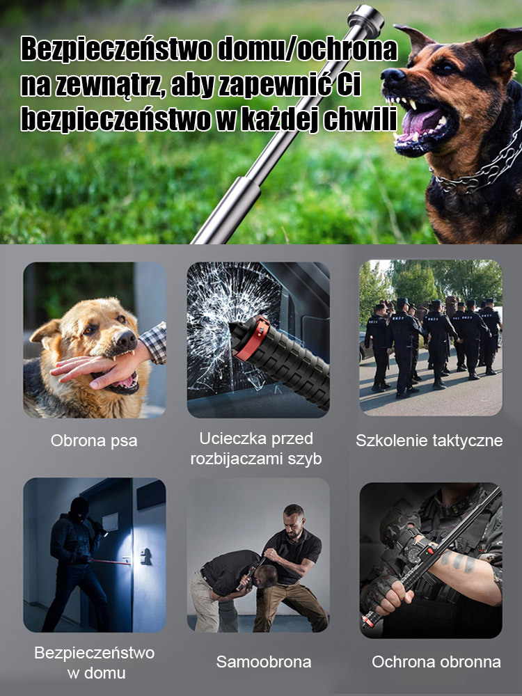 Samozwijający się kij obronny Kijki trekkingowe⚠ Niezależnie od płci, każdy powinien mieć w samochodzie lub torbie w pełni automatyczną teleskopową laskę.