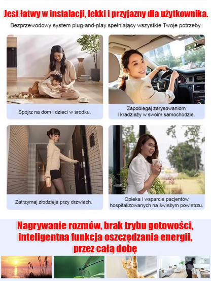 Inteligentna bezprzewodowa kamera do zdalnego nadzoru