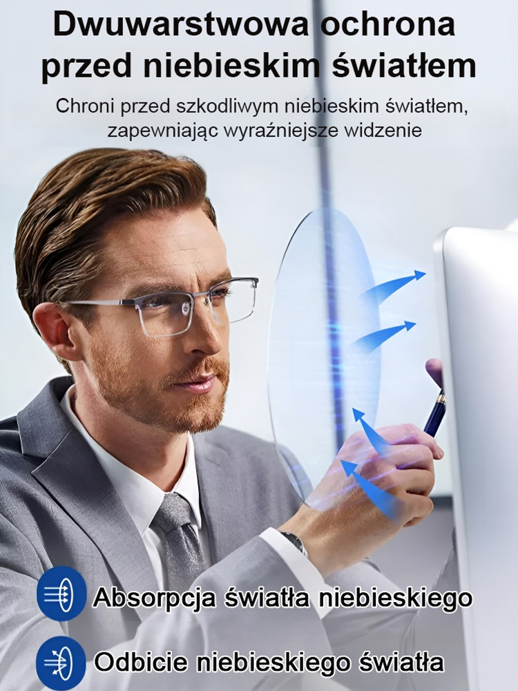 Okulary przeciwzmęczeniowe i światło niebieskie