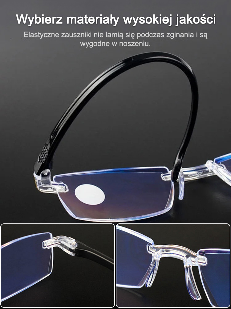 Zaawansowane okulary do czytania z automatycznym zoomem