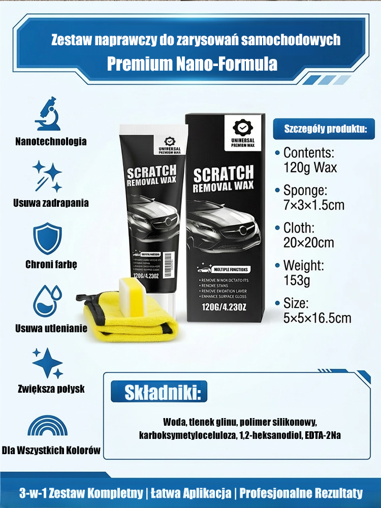 Głęboka Pasta do Usuwania Rys z Lakieru Samochodowego