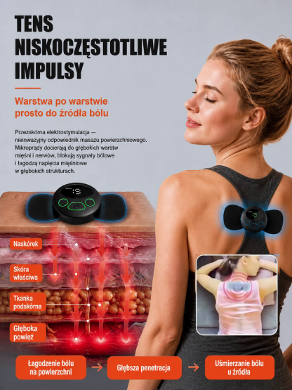 EMS inteligentny mini masażer z mikroprądami✨ Wystarczy zaledwie 5 minut, aby całkowicie zredukować napięcie z całego dnia pracy. Działa w dosłownie 3 sekundy! 🚀