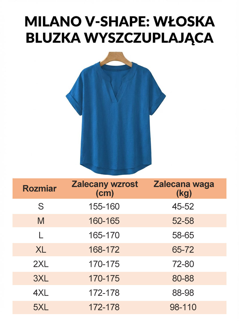 Oddychająca, jednolita kolorowa koszulka z dekoltem w kształcie litery V i krótkim rękawem.👉Masz dość ubrań, które latem kleją się do ciała i podkreślają mankamenty sylwetki? 🥵 Czas na magiczną zmianę! ✨