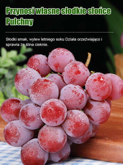 Ziarna winogron królowej Niny z naturalnym aromatem wina🌟 Łatwa w uprawie, daje trzy obfite plony rocznie. 🍇