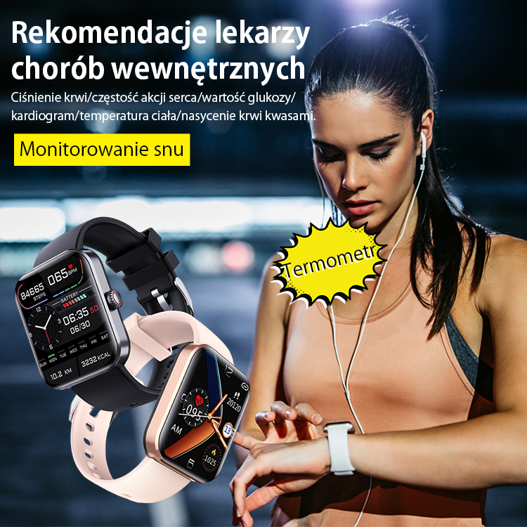 Bezbolesny zegarek do pomiaru stężenia glukozy we krwi