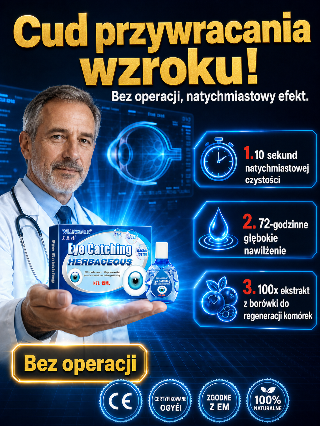 Ciągłe wpatrywanie się w ekran i klimatyzacja całkowicie wysuszają Twoje oczy. 😩 Znamy ten ból! Poznaj nawilżające krople, które przynoszą natychmiastowe ukojenie. ✨