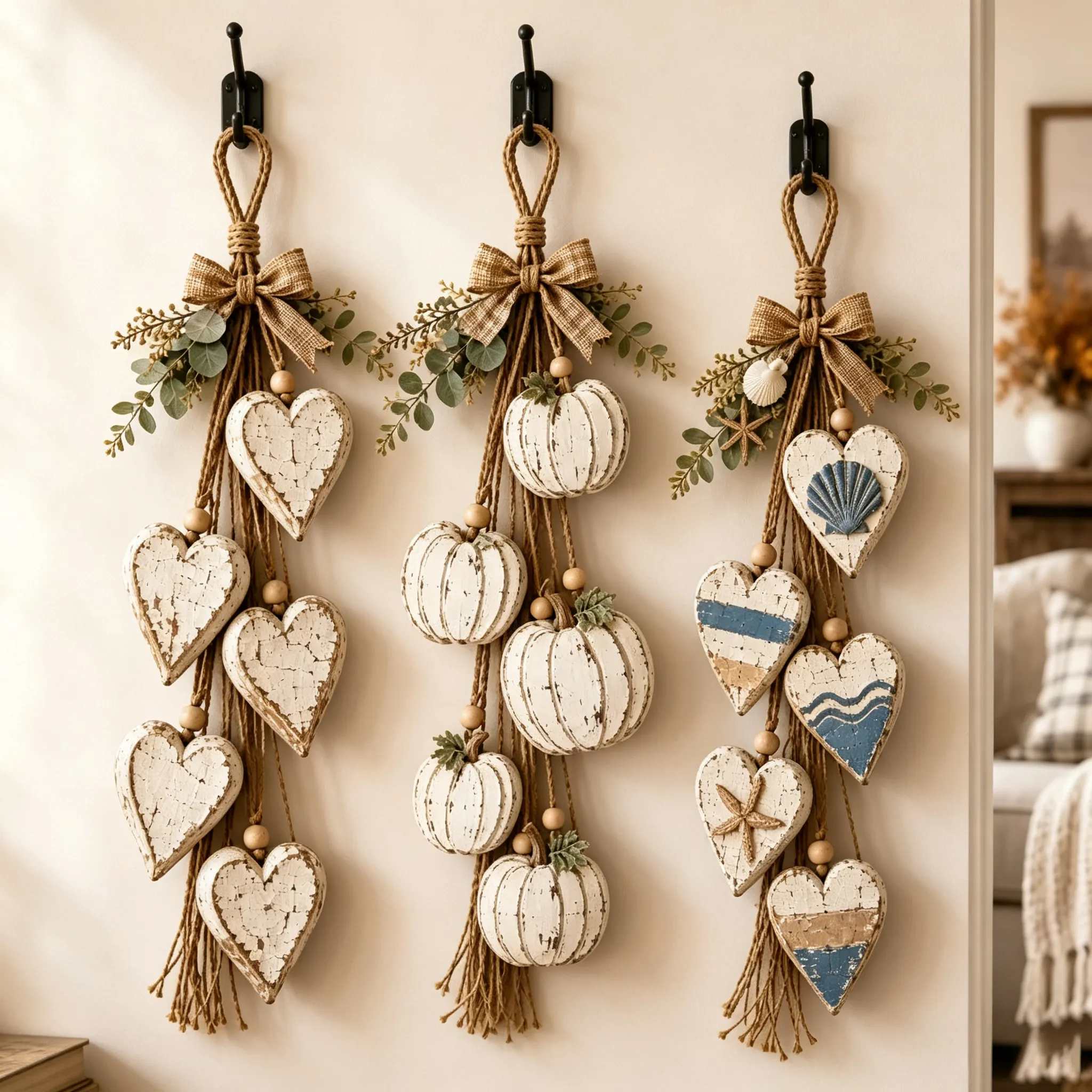 🍂🤎Hanging Heart Wall Decor