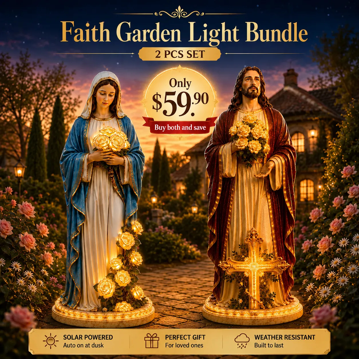 💗Virgin Mary Garden Light