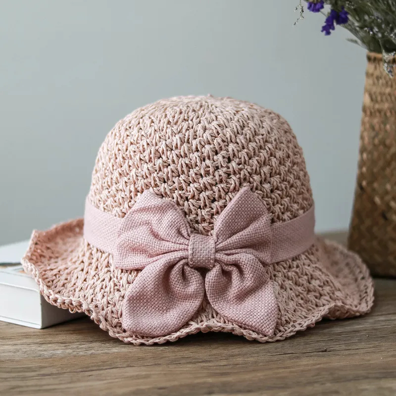 🔥Hot Sale 49% OFF✨Straw Hat with Retro Bow – Foldable & Breathable for Summer