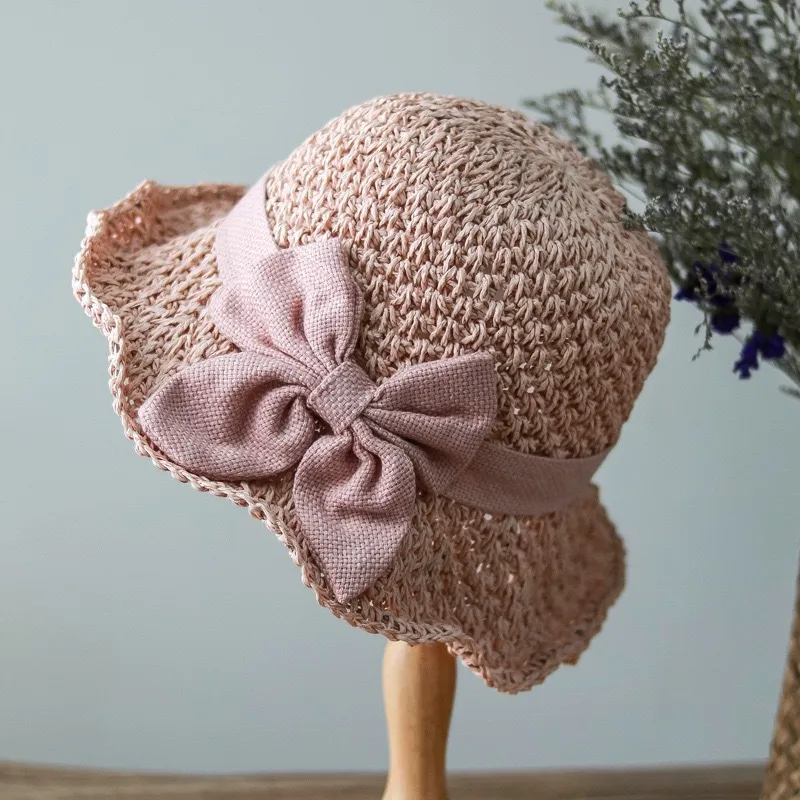 🔥Hot Sale 49% OFF✨Straw Hat with Retro Bow – Foldable & Breathable for Summer